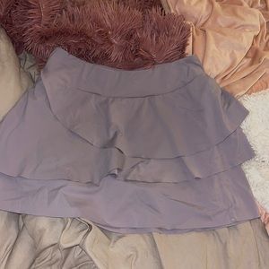 lavender halara skirt with built in shorts